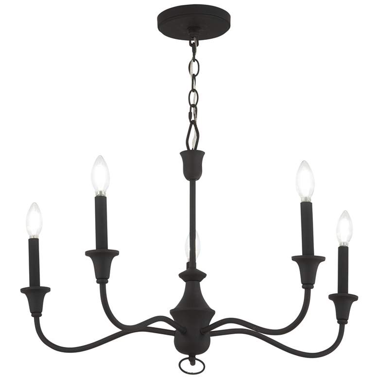 Image 1 Minka Lavery Halifax County 5-Light Textured Black Chandelier