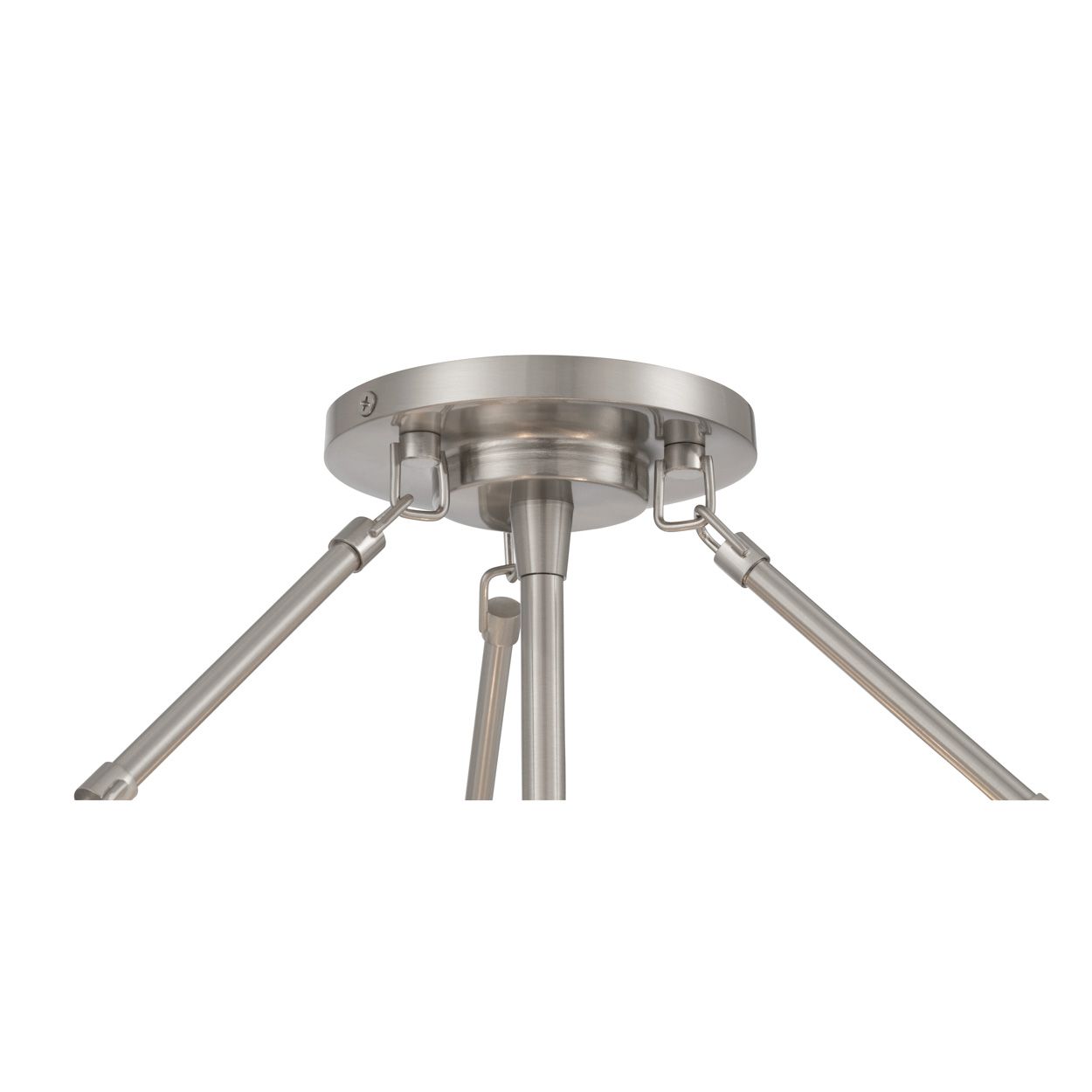 Image 4 Minka Lavery Halora 3-Lt 15.25-in Brush Nickel Semi-Flush Mount with Shade more views