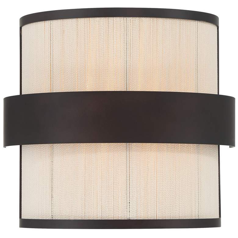 Image 1 Minka Lavery Harbor Wrap 2-Light 10-in Dark Bronze and Brass Wall Sconce