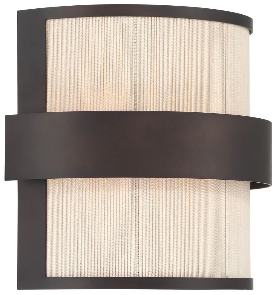 Thumbnail4 of Minka Lavery Harbor Wrap 2-Light 10-in Dark Bronze and Brass Wall Sconce more views