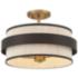 Minka Lavery Harbor Wrap 3-Light 16-in Bronze and Brass Indoor Semi-Flush