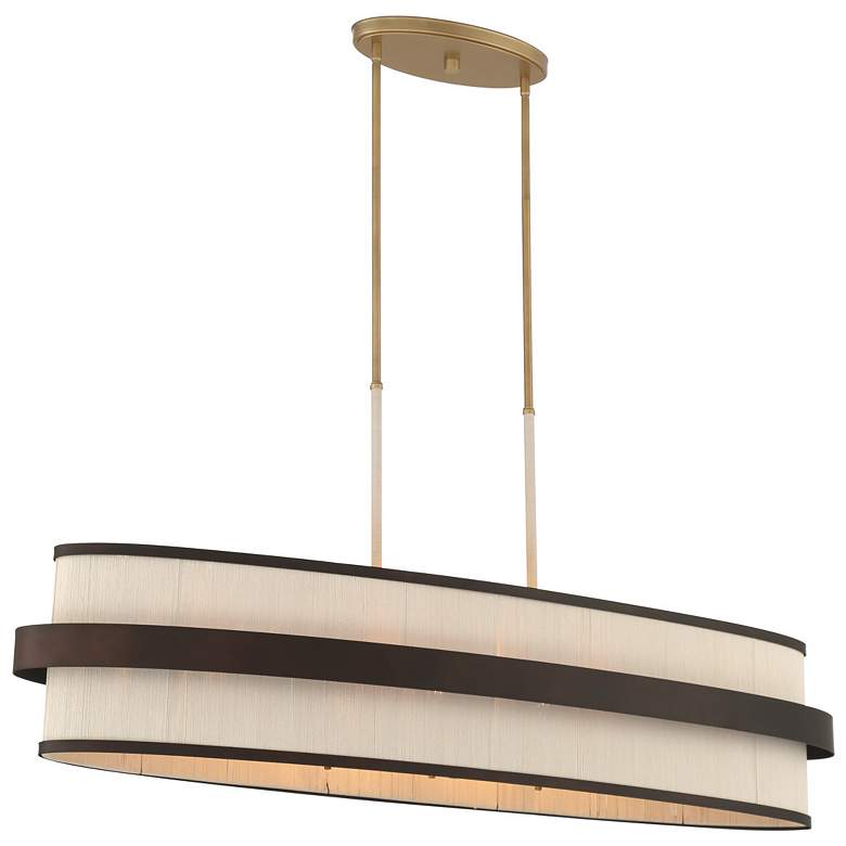 Image 2 Minka Lavery Harbor Wrap 8-Light 48-in Bronze and Brass Island Chandelier