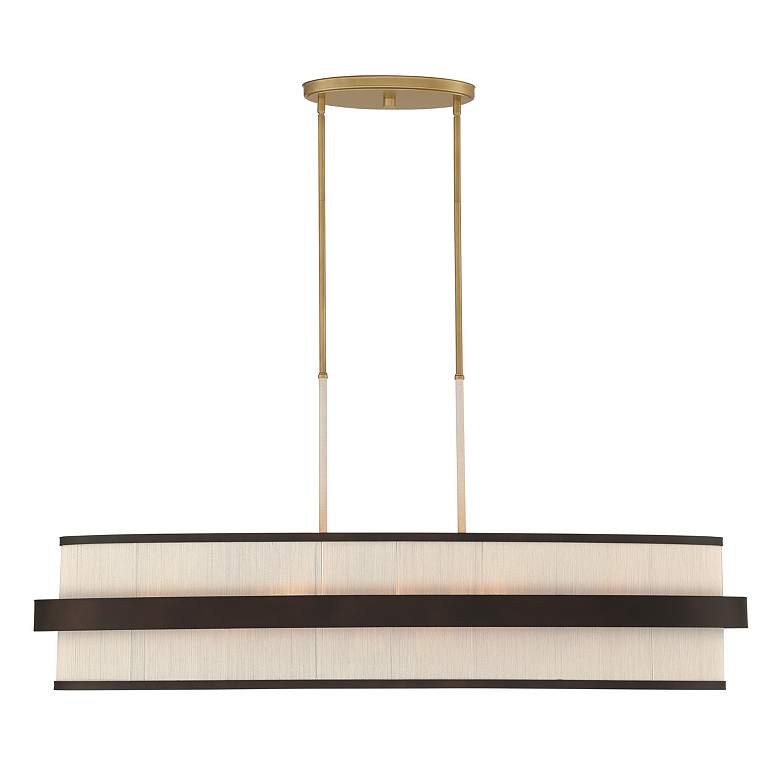 Image 4 Minka Lavery Harbor Wrap 8-Light 48-in Bronze and Brass Island Chandelier more views