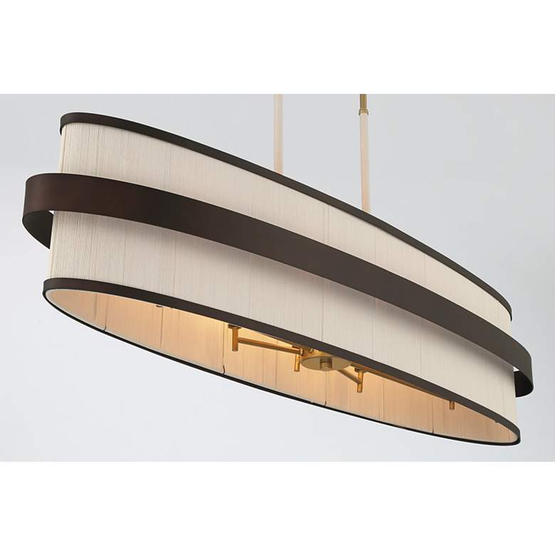 Image 6 Minka Lavery Harbor Wrap 8-Light 48-in Bronze and Brass Island Chandelier more views