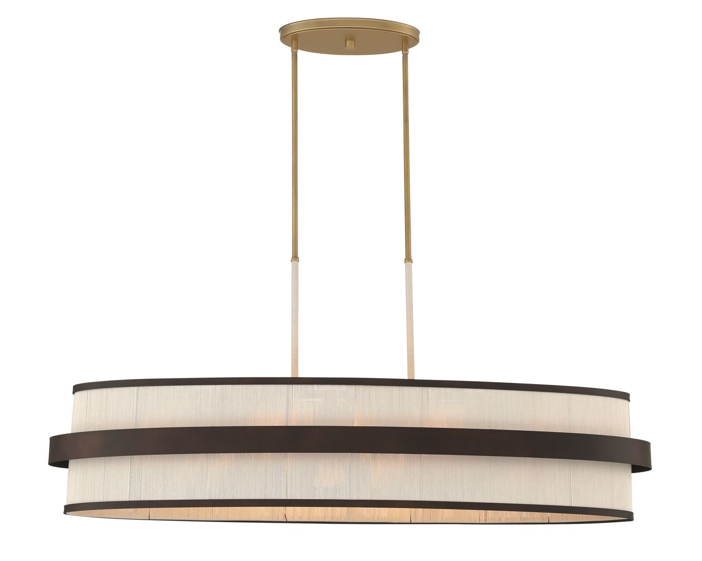 Minka Lavery Harbor Wrap 8-Light 48-in Bronze and Brass Island Chandelier