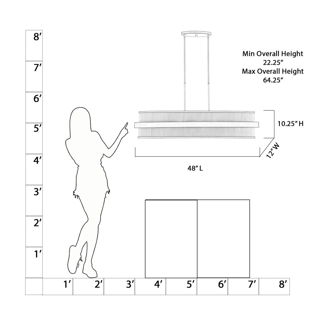 Image 6 Minka Lavery Harbor Wrap 8-Light 48-in Bronze and Brass Linear Chandelier more views