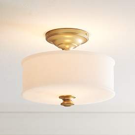 Image1 of Minka Lavery Harbour Point 13 1/2" Liberty Gold Ceiling Light