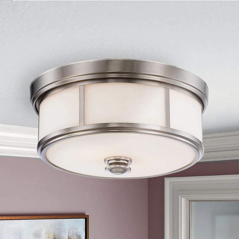 Image 1 Minka-Lavery Harbour Point 13 1/2" Wide Brushed Nickel Ceiling Light