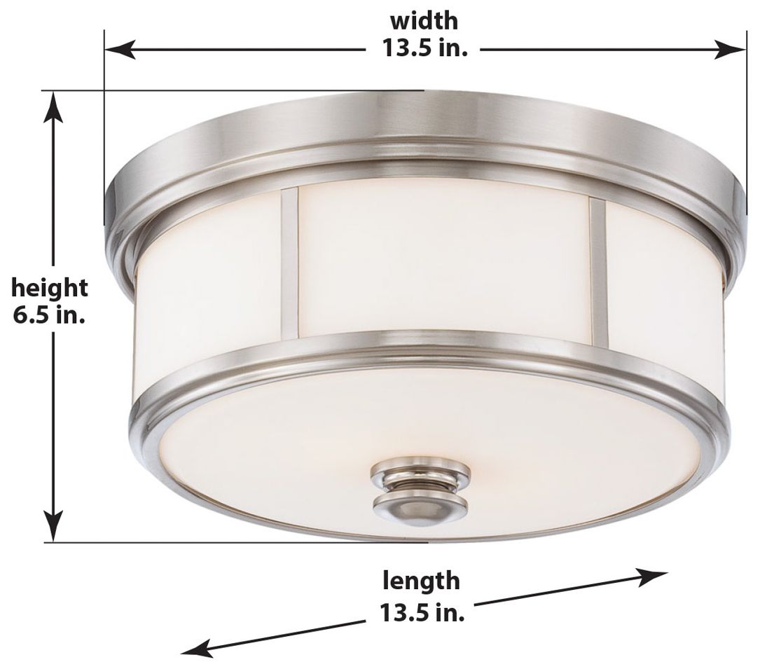 Image 5 Minka-Lavery Harbour Point 13 1/2" Wide Brushed Nickel Ceiling Light more views