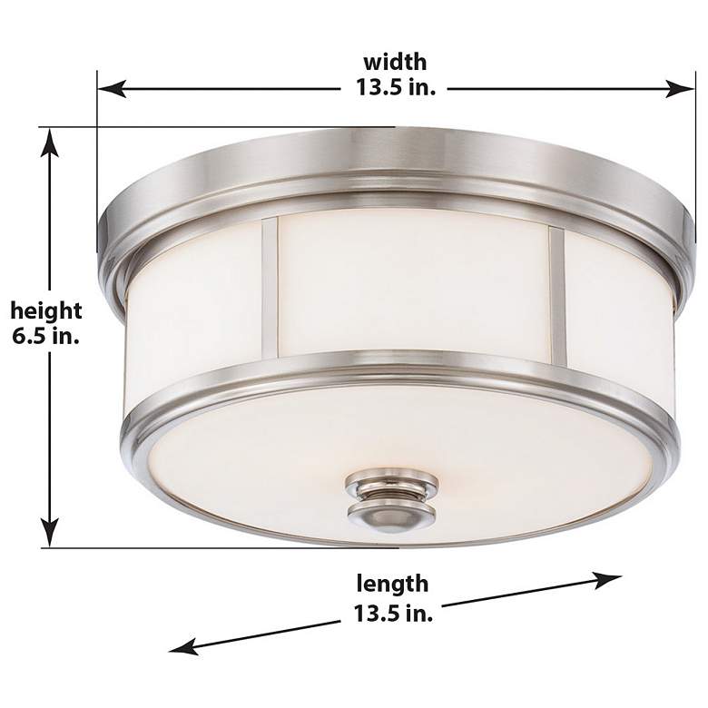 Image 5 Minka-Lavery Harbour Point 13 1/2" Wide Brushed Nickel Ceiling Light more views