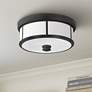 1_Minka Lavery Harbour Point 13 1/2" Wide Coal and White Ceiling Light
