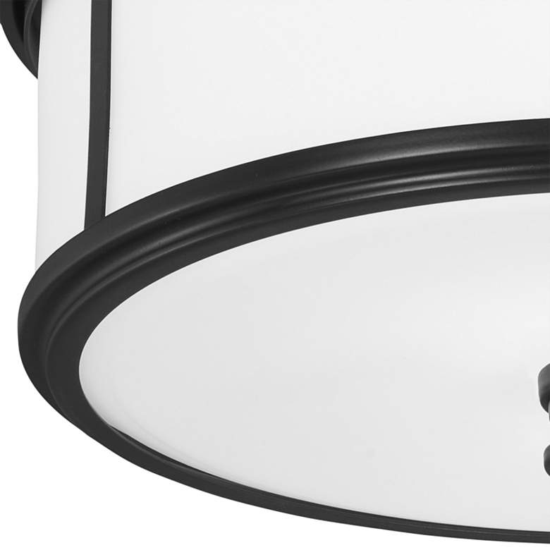 Image 3 Minka Lavery Harbour Point 13 1/2" Wide Coal and White Ceiling Light more views