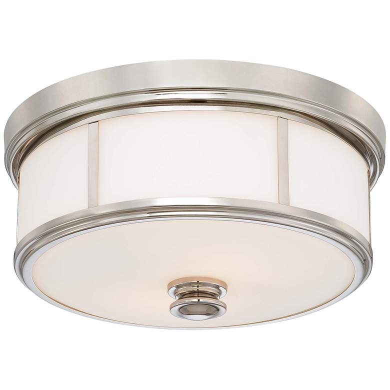 Image 2 Minka Lavery Harbour Point 13 1/2" Wide Polished Nickel Ceiling Light