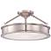 Minka Lavery Harbour Point 19" 3-Light Brushed Nickel Ceiling Light