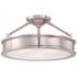 Minka Lavery Harbour Point 19" 3-Light Brushed Nickel Ceiling Light