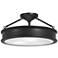 Minka Lavery Harbour Point 19" Wide 3-Light Coal Black Ceiling Light