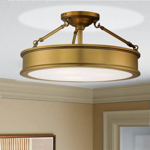 Minka Lavery Harbour Point 19" Wide Liberty Gold Ceiling Light - #2W943 | Lamps Plus