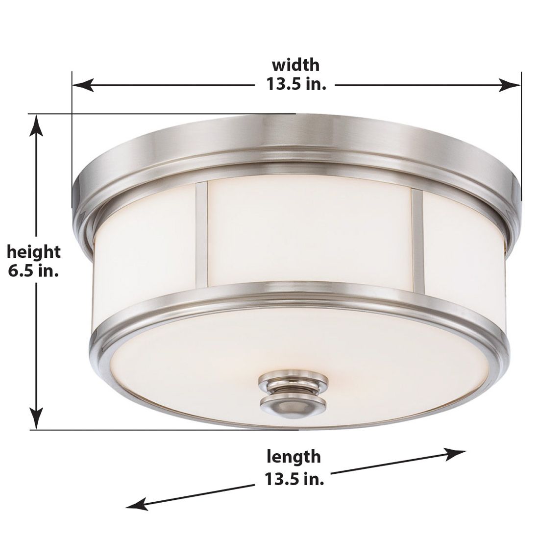 Image 5 Minka-Lavery Harbour Point 2-Light Brushed Nickel Flush Mount more views