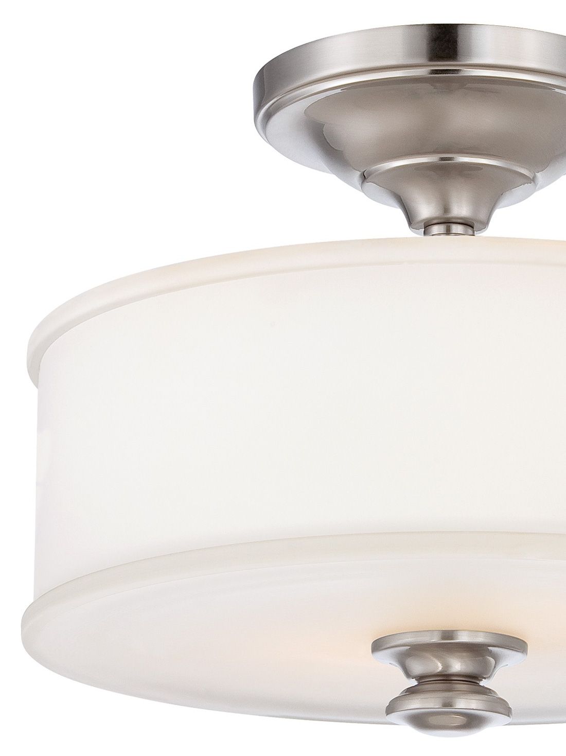 Image 2 Minka-Lavery Harbour Point 2-Light Brushed Nickel Semi Flush more views