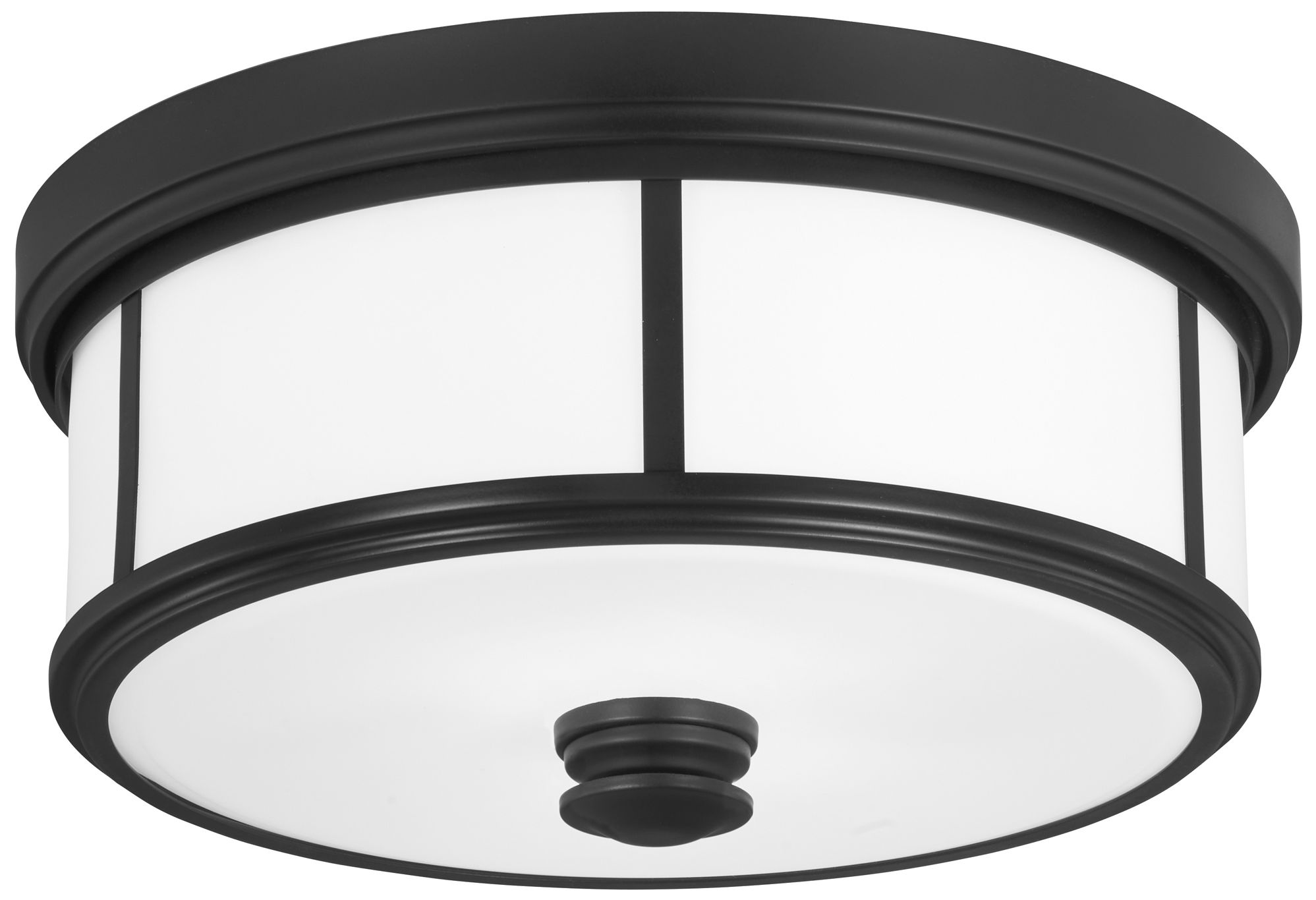 Minka-Lavery Harbour Point 2-Light Coal Black Flush Mount