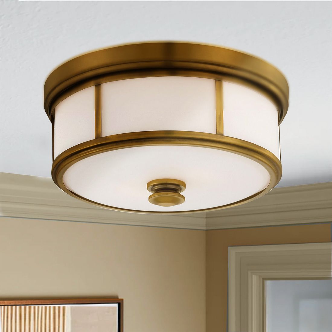 Image 3 Minka-Lavery Harbour Point 2-Light Liberty Gold Flush Mount more views