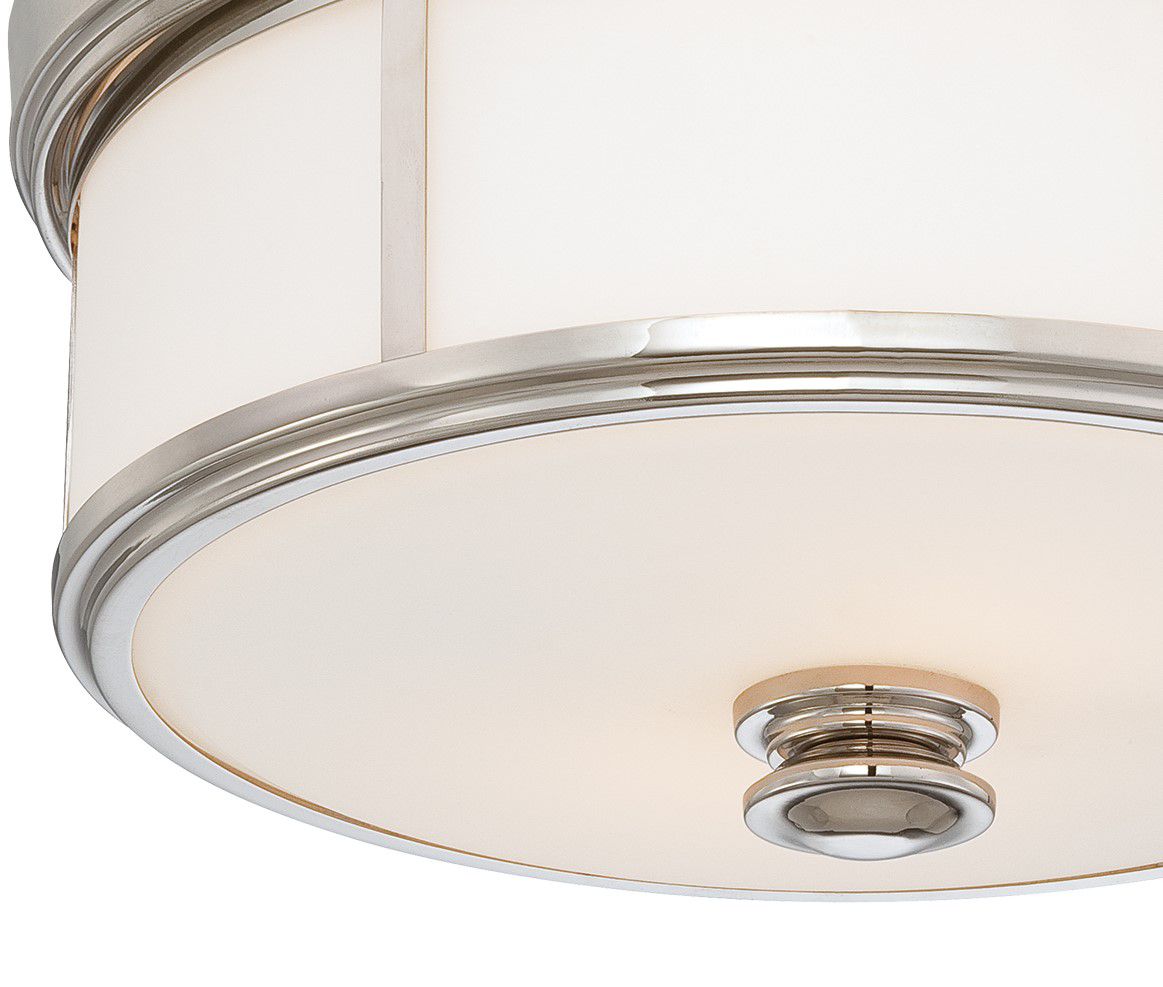 Image 5 Minka-Lavery Harbour Point 2-Light Polished Nickel Flush Mount more views