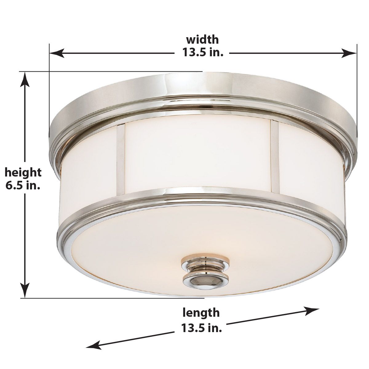 Image 6 Minka-Lavery Harbour Point 2-Light Polished Nickel Flush Mount more views