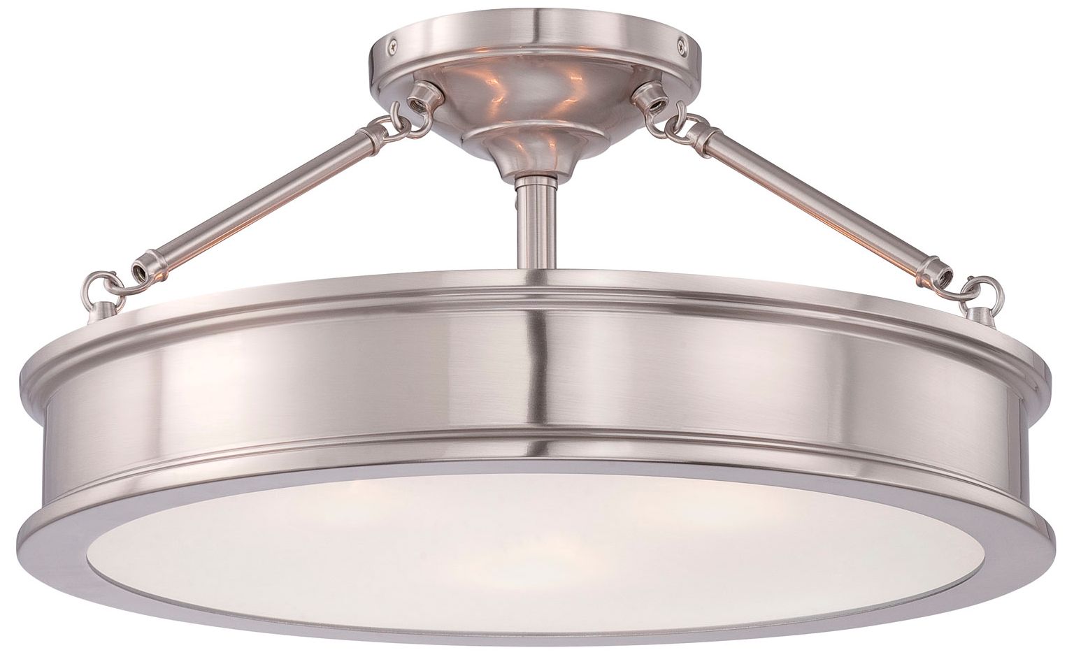Minka-Lavery Harbour Point 3-Light Brushed Nickel Semi Flush