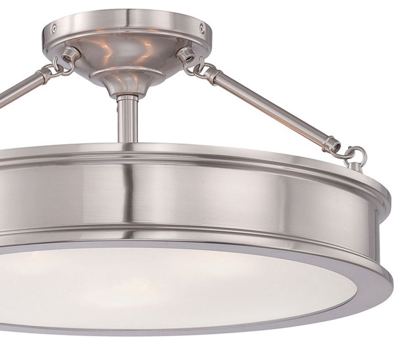 Image 3 Minka-Lavery Harbour Point 3-Light Brushed Nickel Semi Flush more views