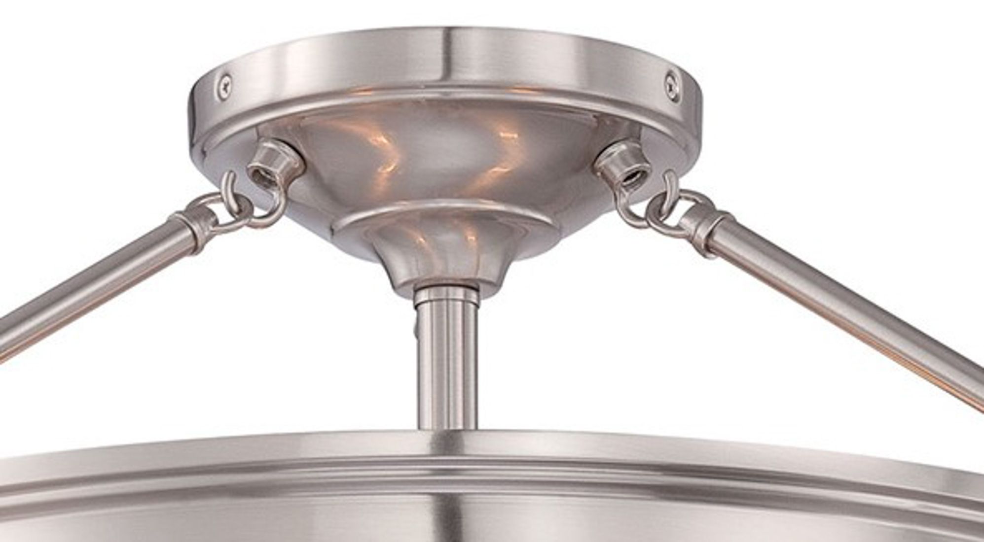 Image 4 Minka-Lavery Harbour Point 3-Light Brushed Nickel Semi Flush more views