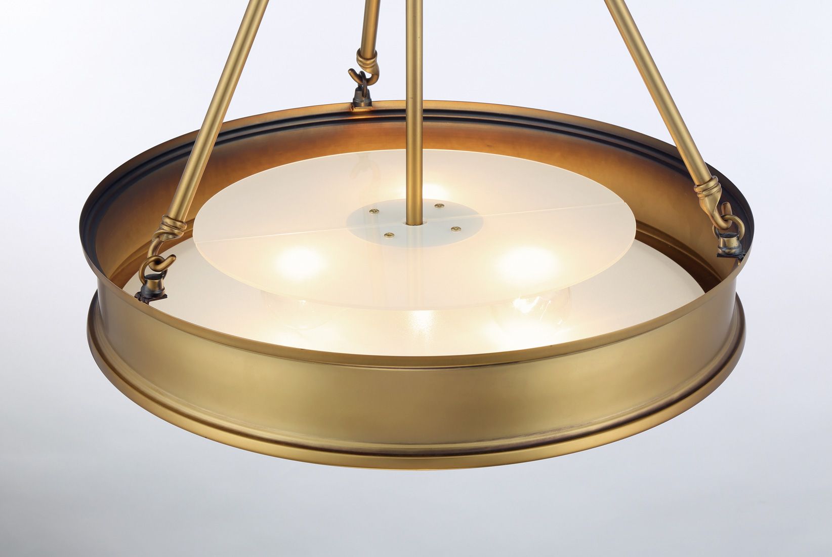 Minka-Lavery Harbour Point 3-Light Liberty Gold Pendant in scene