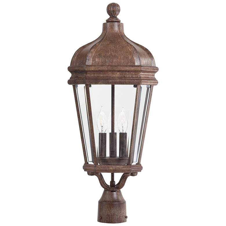 Image 3 Minka Lavery Harrison 25" High Vintage Rust Post Mount Outdoor Light