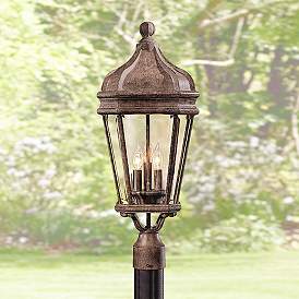 Image2 of Minka Lavery Harrison 25" High Vintage Rust Post Mount Outdoor Light