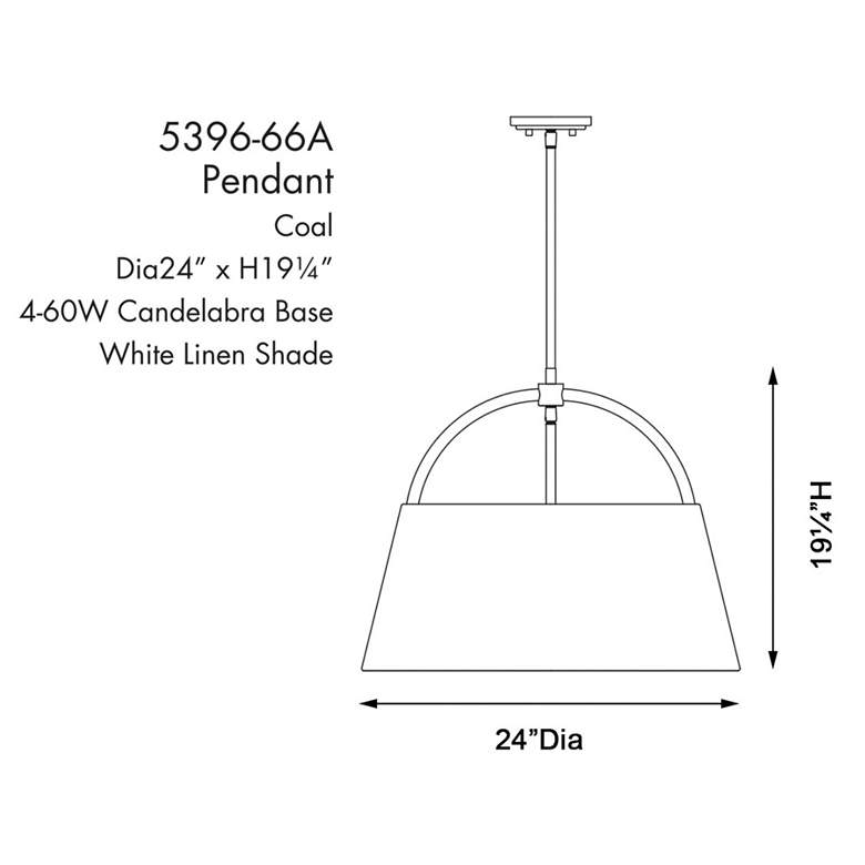 Image 4 Minka Lavery Headington 24" Wide Coal Pendant Light more views