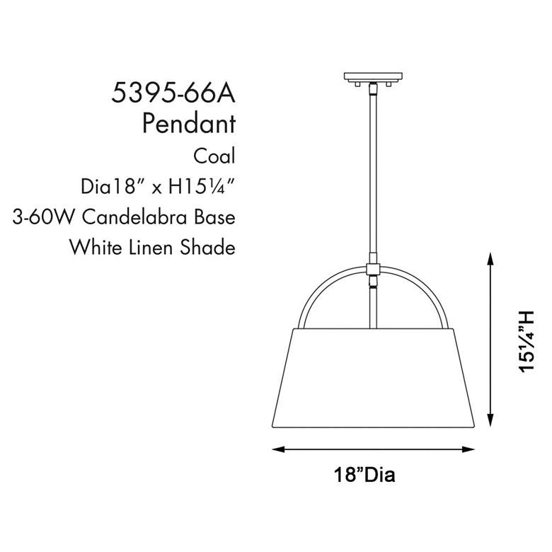 Image 4 Minka Lavery Headington 3-Light Black 18-inch Pendant more views
