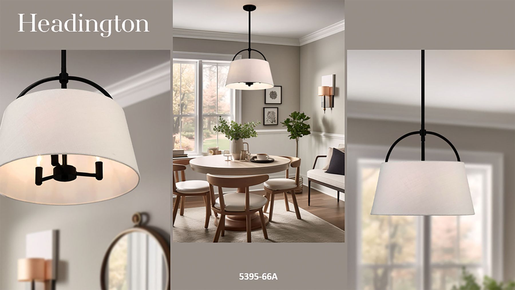 Minka Lavery Headington 3-Light Black 18-inch Pendant