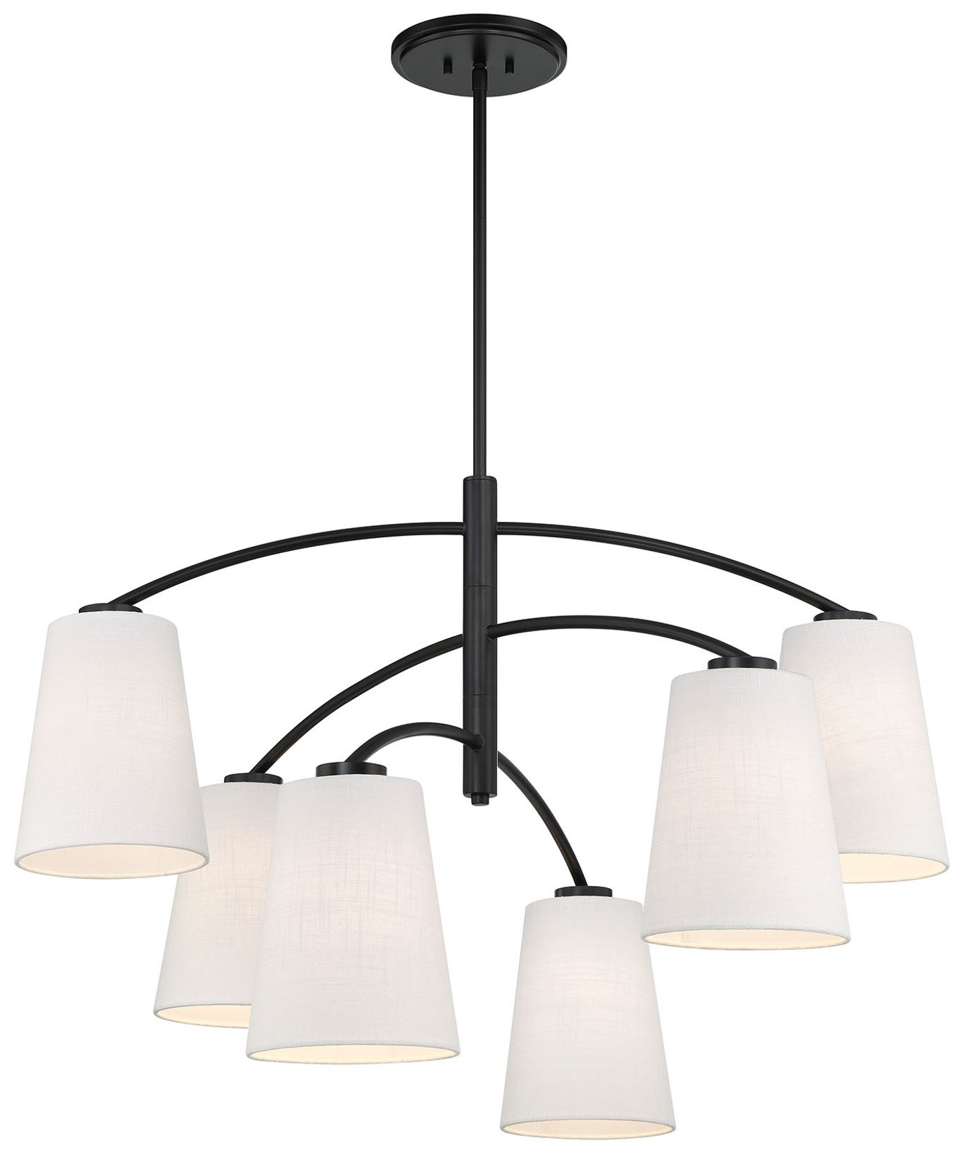 Minka Lavery Headington 6-Light Black 40-inch Chandelier