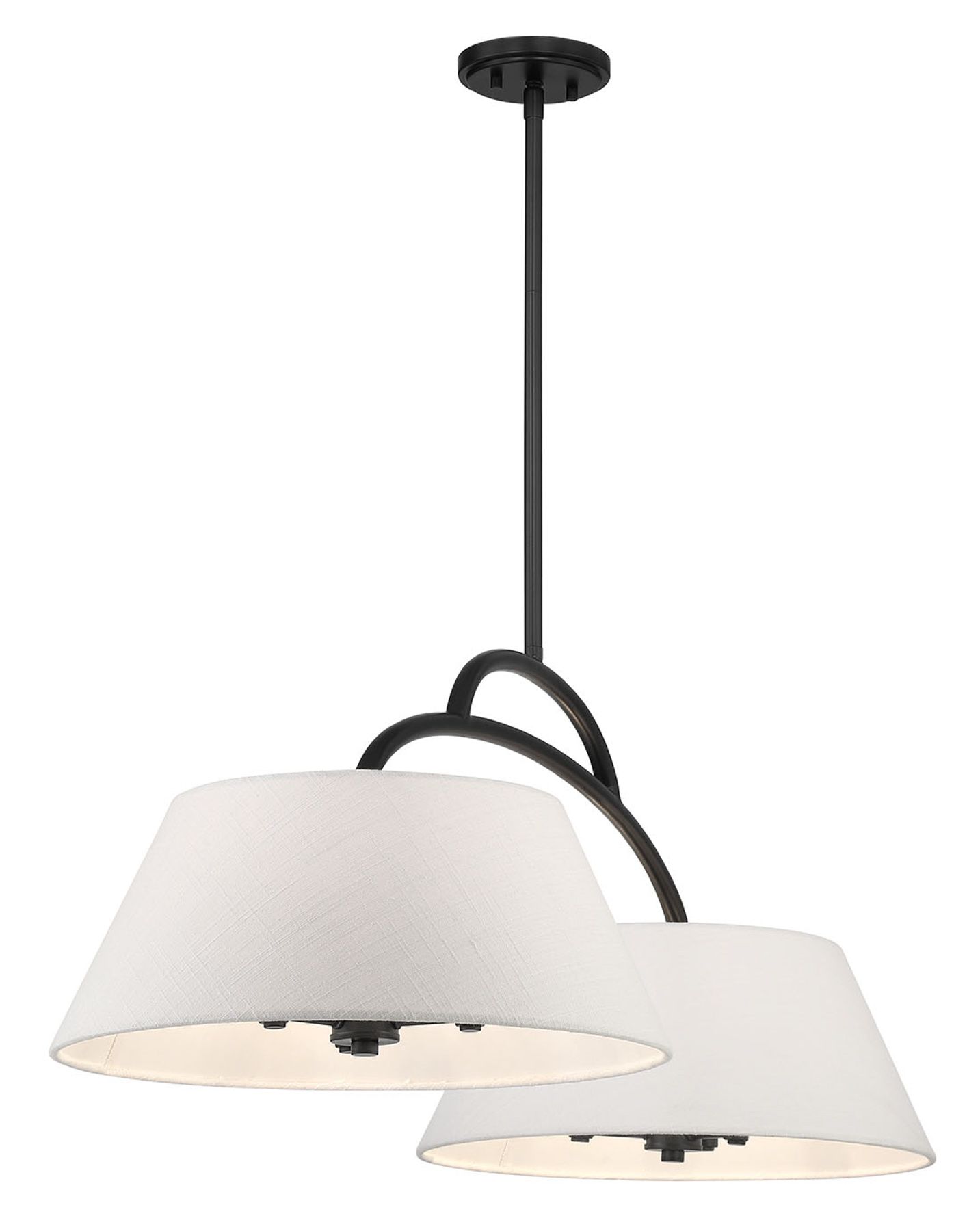Minka Lavery Headington 6-Light Black 48-in Island Chandelier in scene
