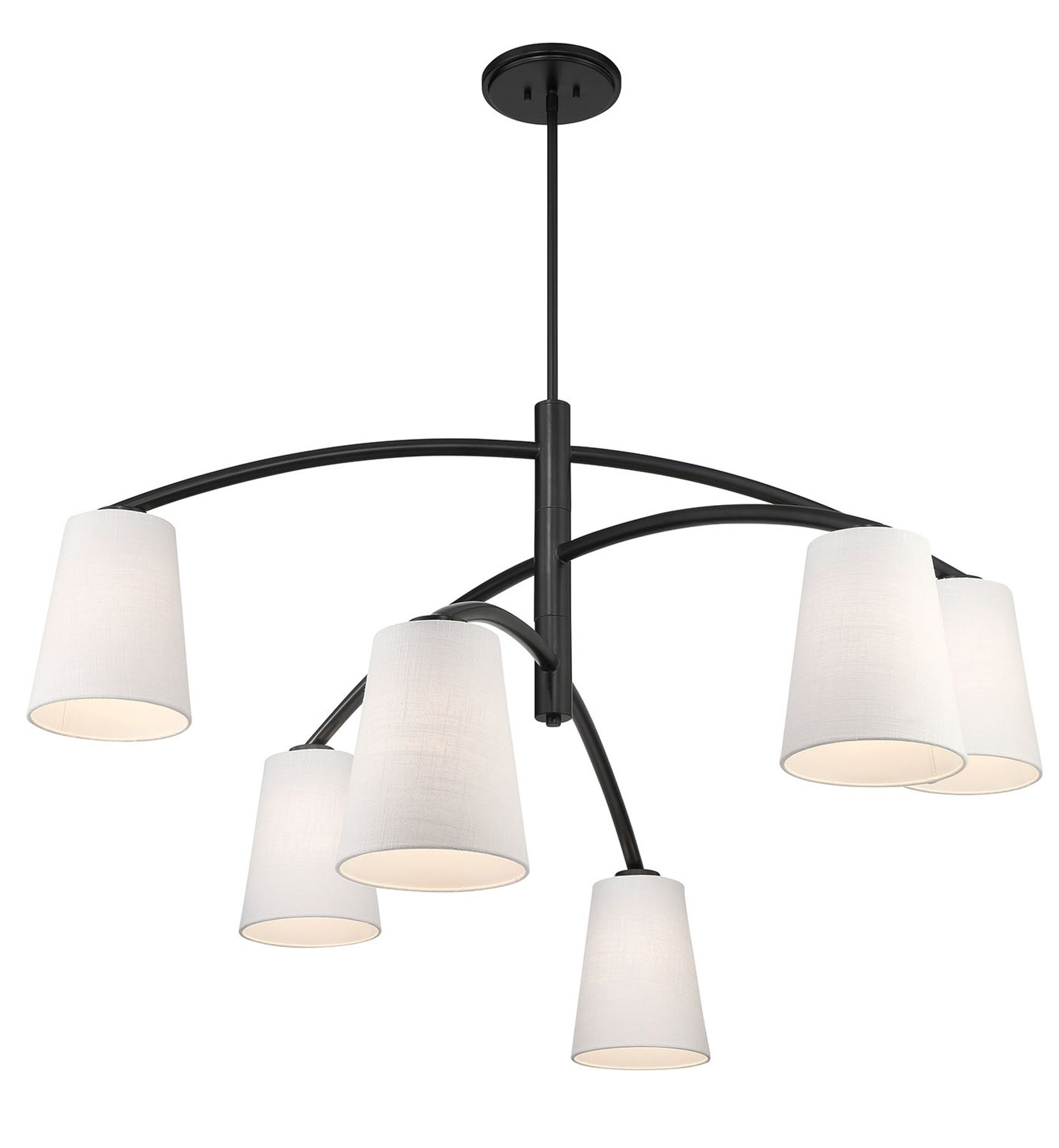 Image 3 Minka Lavery Headington 6-Light Black 53.75-inch Chandelier more views