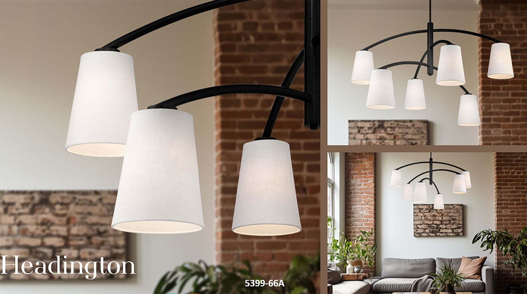 Minka Lavery Headington 6-Light Black 53.75-inch Chandelier