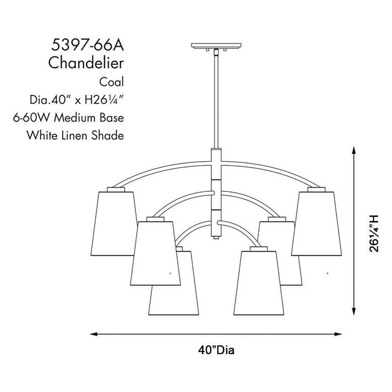 Image 5 Minka Lavery Headington 6-Light Black Chandelier more views