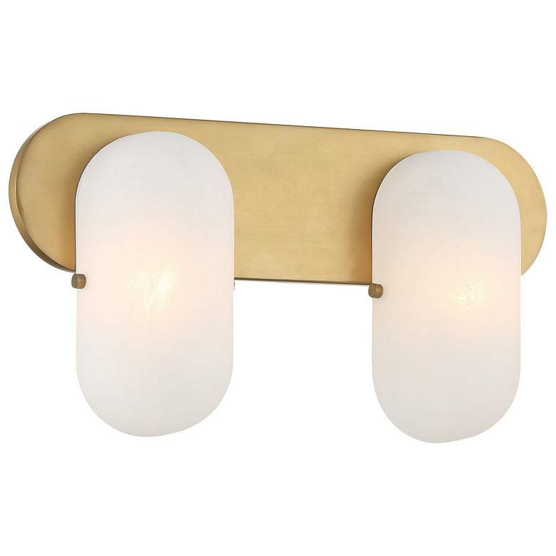 Image 1 Minka Lavery Heathcote 2-Light 16-in Legacy Brass Indoor Vanity Light
