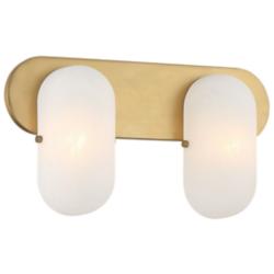 Minka Lavery Heathcote 2-Light 16-in Legacy Brass Indoor Vanity Light
