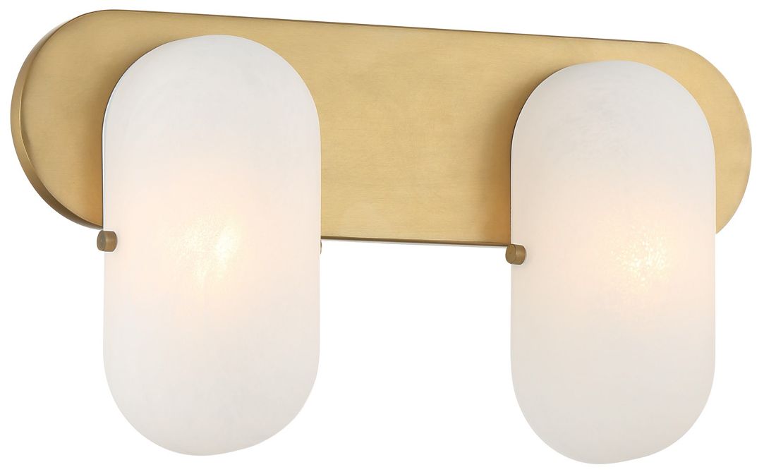 Minka Lavery Heathcote 2-Light 16-in Legacy Brass Indoor Vanity Light