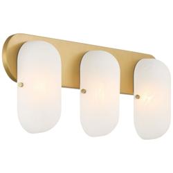 Minka Lavery Heathcote 3-Light 24-in Legacy Brass Indoor Vanity Light