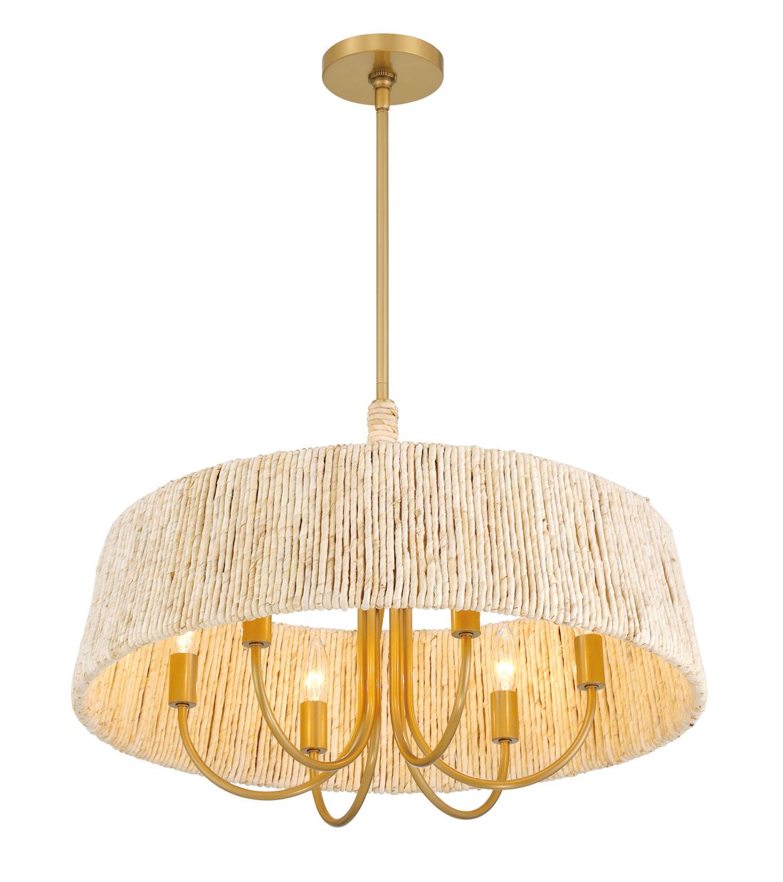 Minka Lavery Hellia 6-Light 24-in Legacy Brass Indoor Pending Lighting