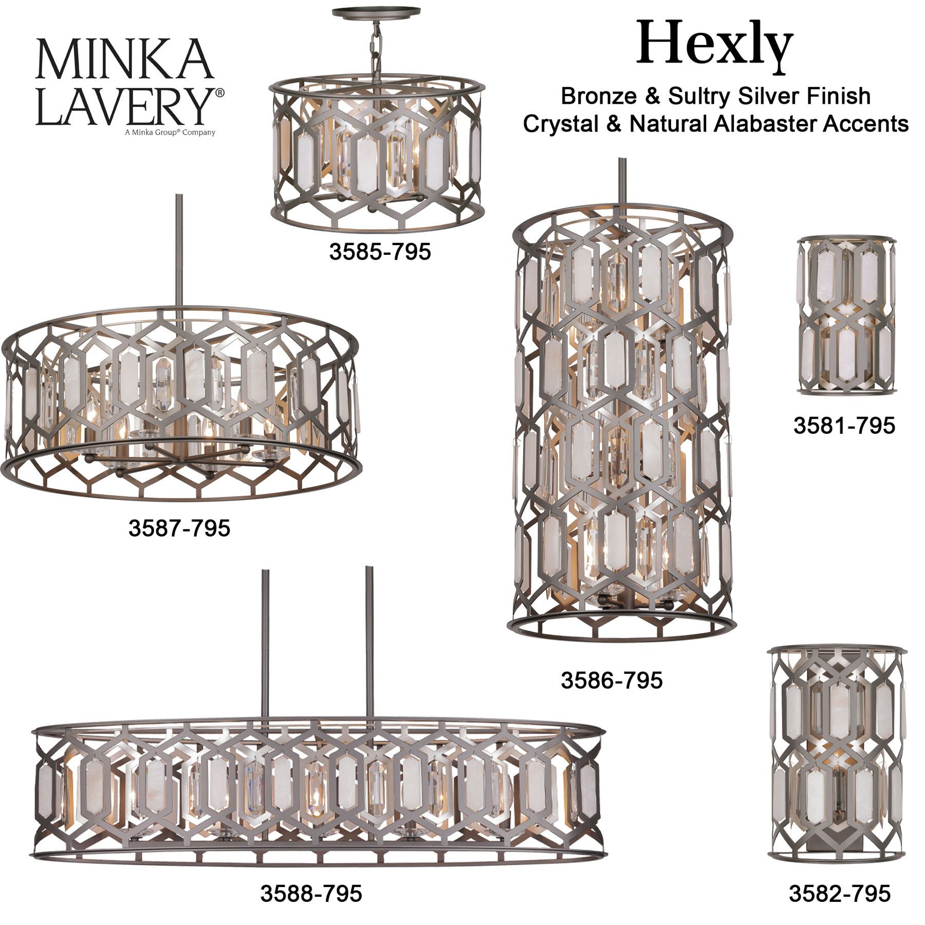 Minka Lavery Hexly 1-Light  12-in Bronze and Silver Wall Sconce with Shade