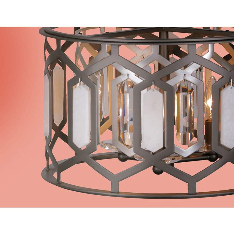 Image 5 Minka-Lavery Hexly 3-Light Bronze and Sultry Silver Semi-Flush Mount more views