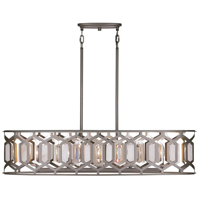 Image 3 Minka-Lavery Hexly 5-Light Bronze and Sultry Silver Island Chandelier more views