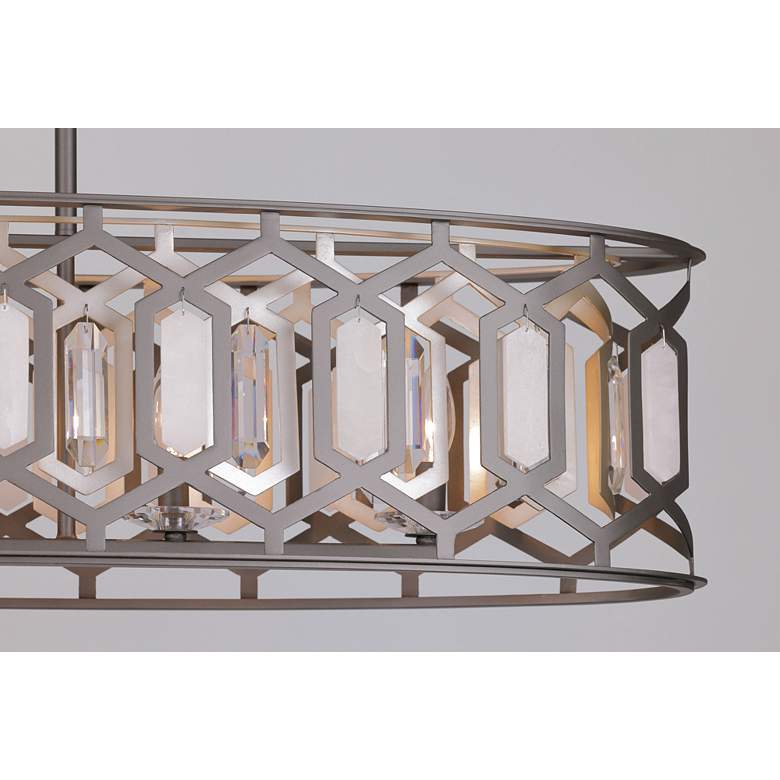 Image 7 Minka-Lavery Hexly 5-Light Bronze and Sultry Silver Island Chandelier more views